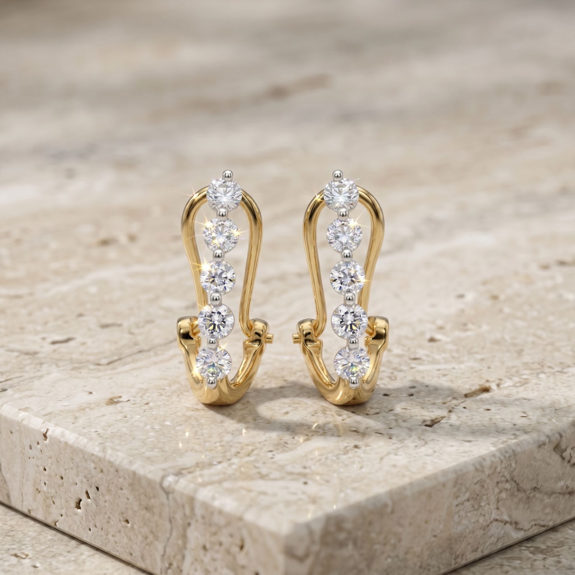 Drop Line Lab Grown Diamond Earrings