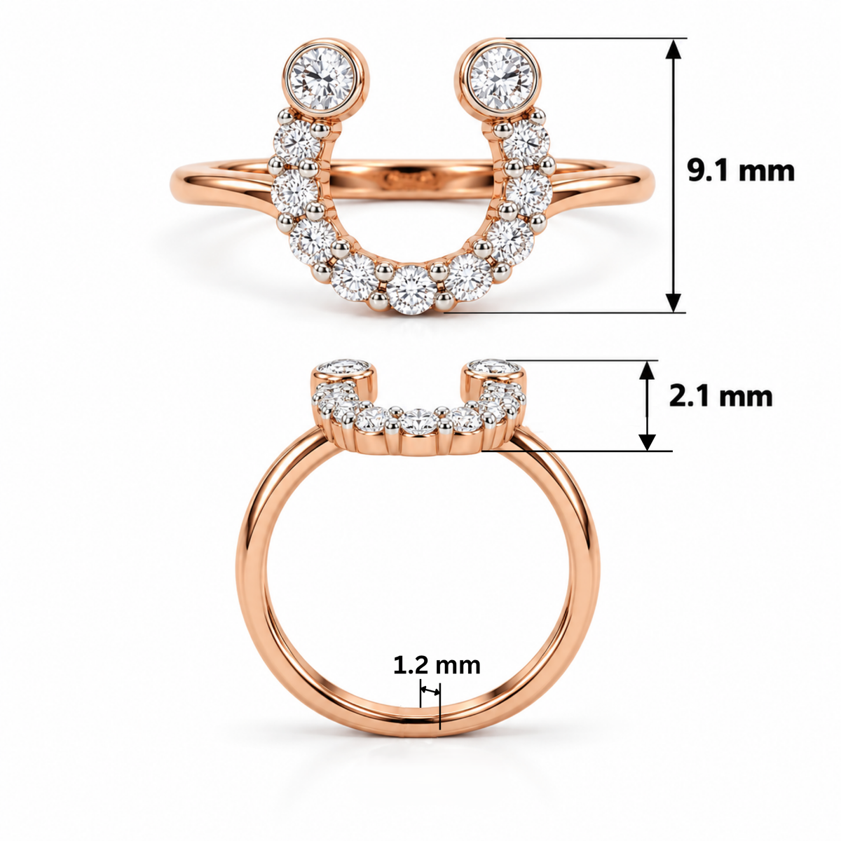 Elara Arc Lab Grown Diamond Ring