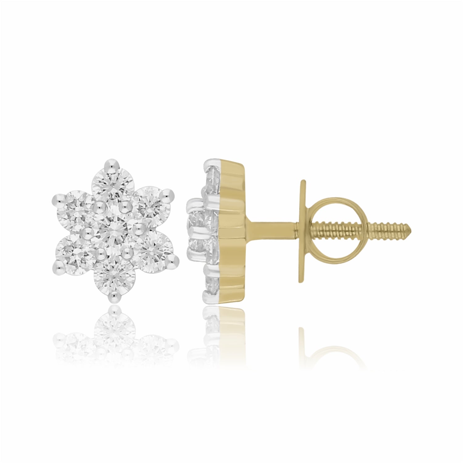 Snowflake Lab Grown Diamond Earrings
