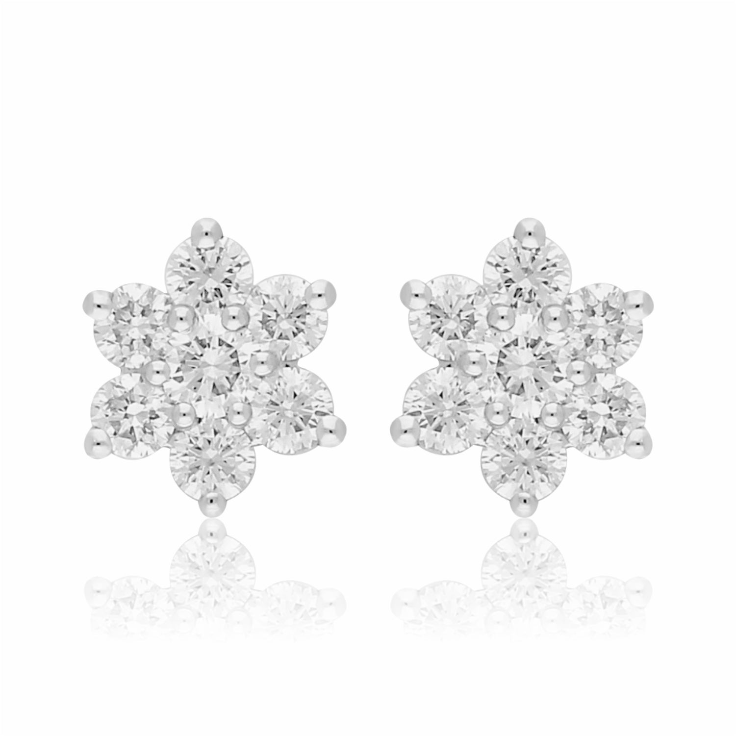 Snowflake Lab Grown Diamond Earrings
