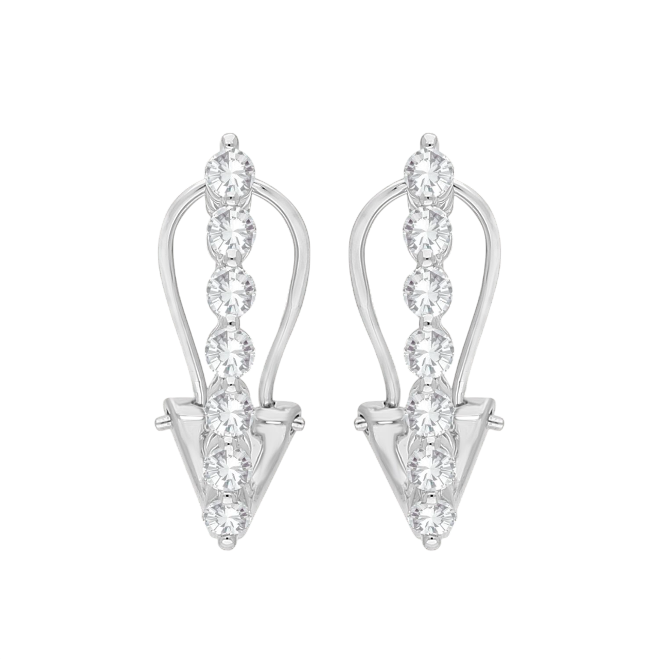 Linear Cascade Lab Grown Diamond Earrings
