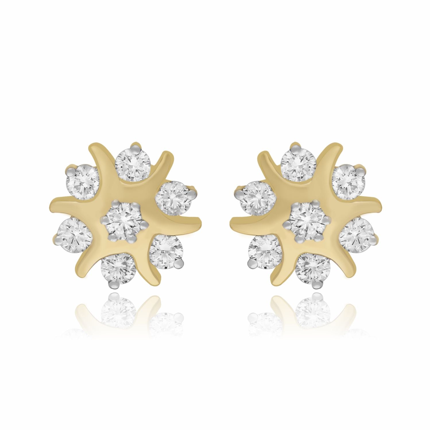 Sunflower Lab Grown Diamond Earring