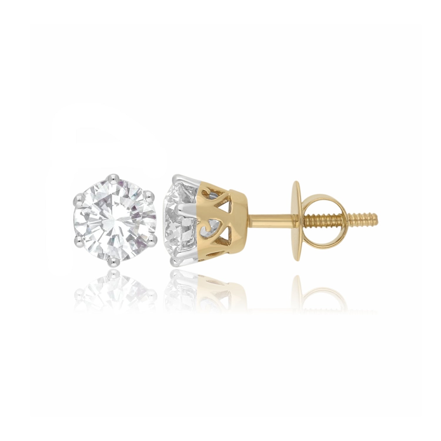 Radiant Point Solitaire Lab Grown Diamond Earring