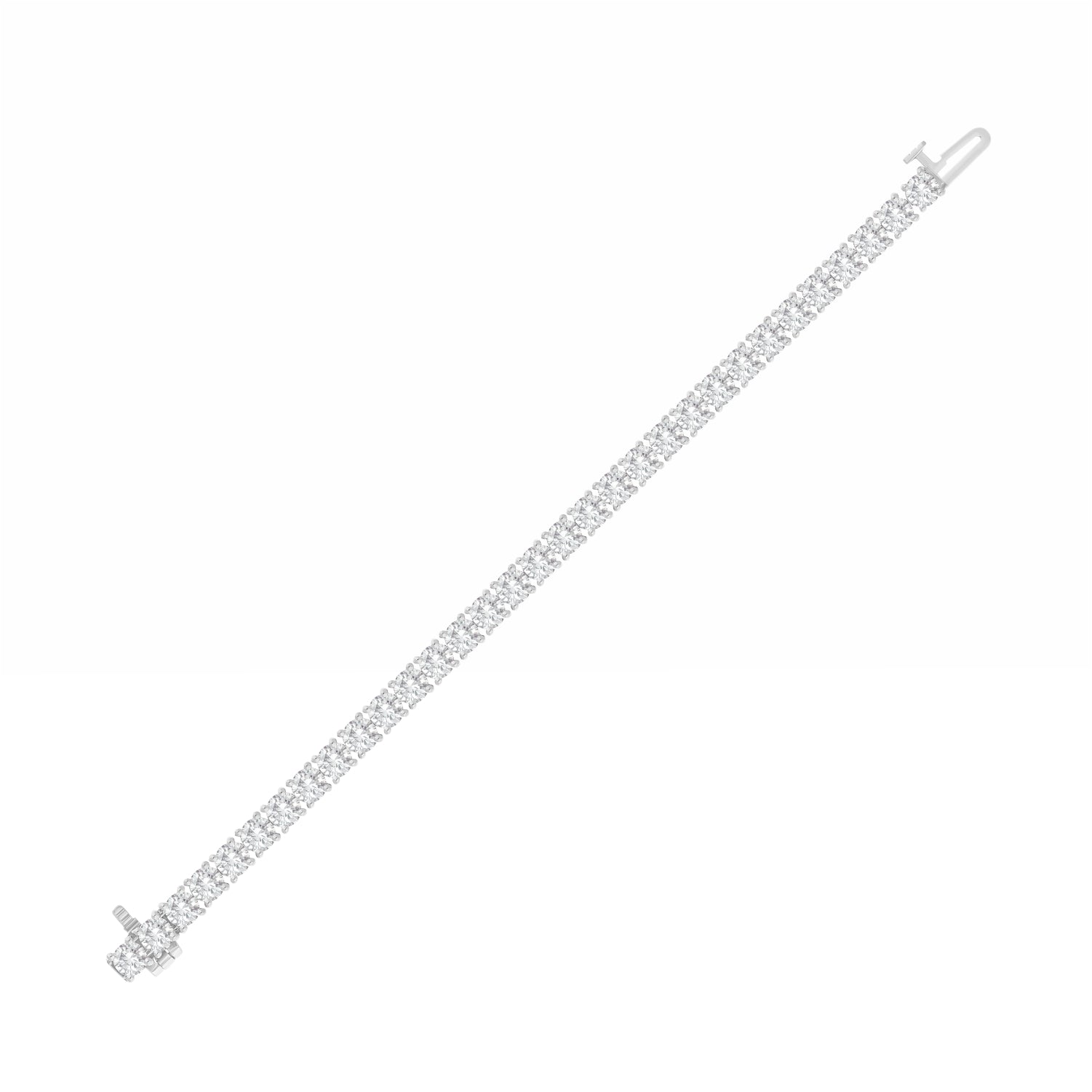 Double Row Lab Grown Diamond Bracelet