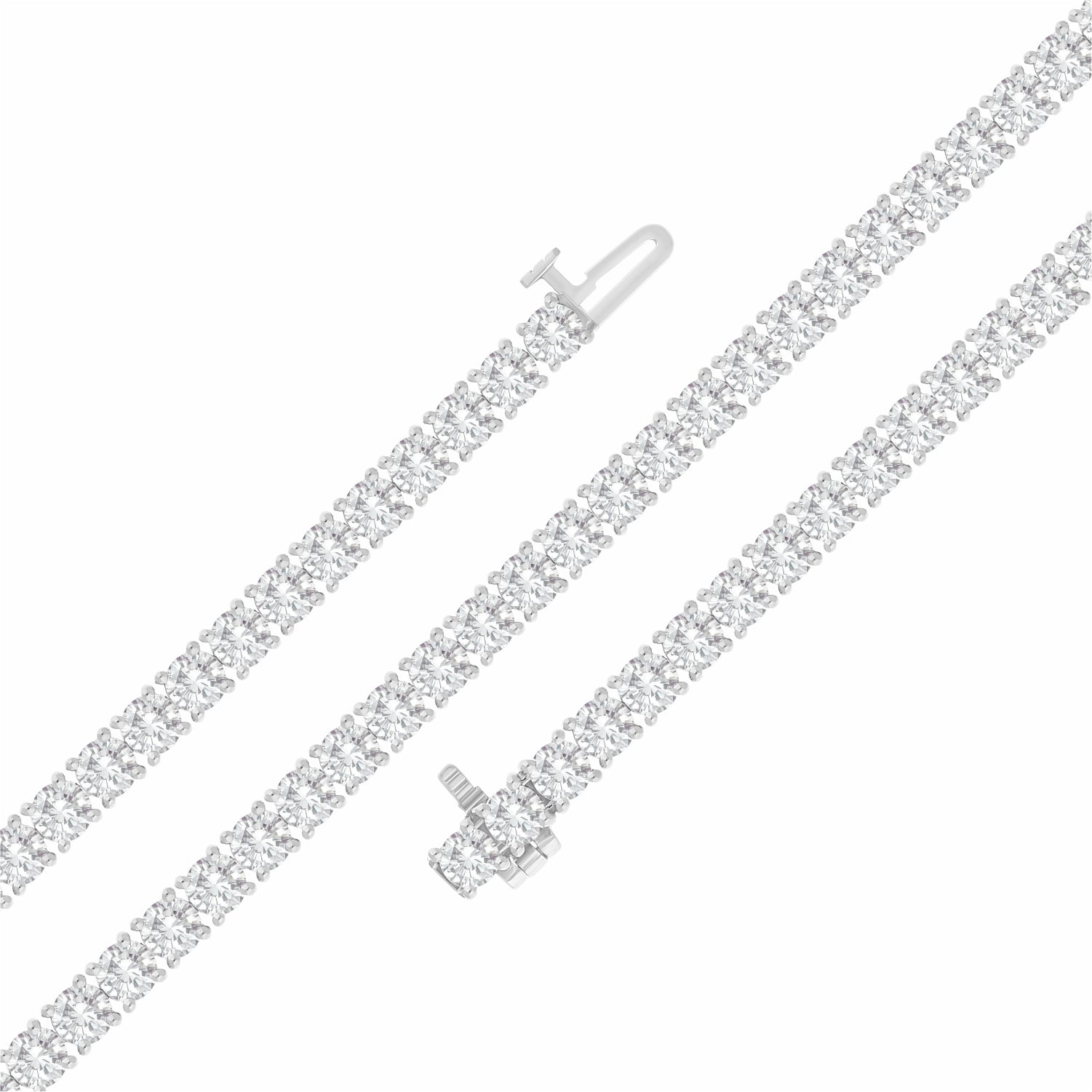 Double Row Lab Grown Diamond Bracelet