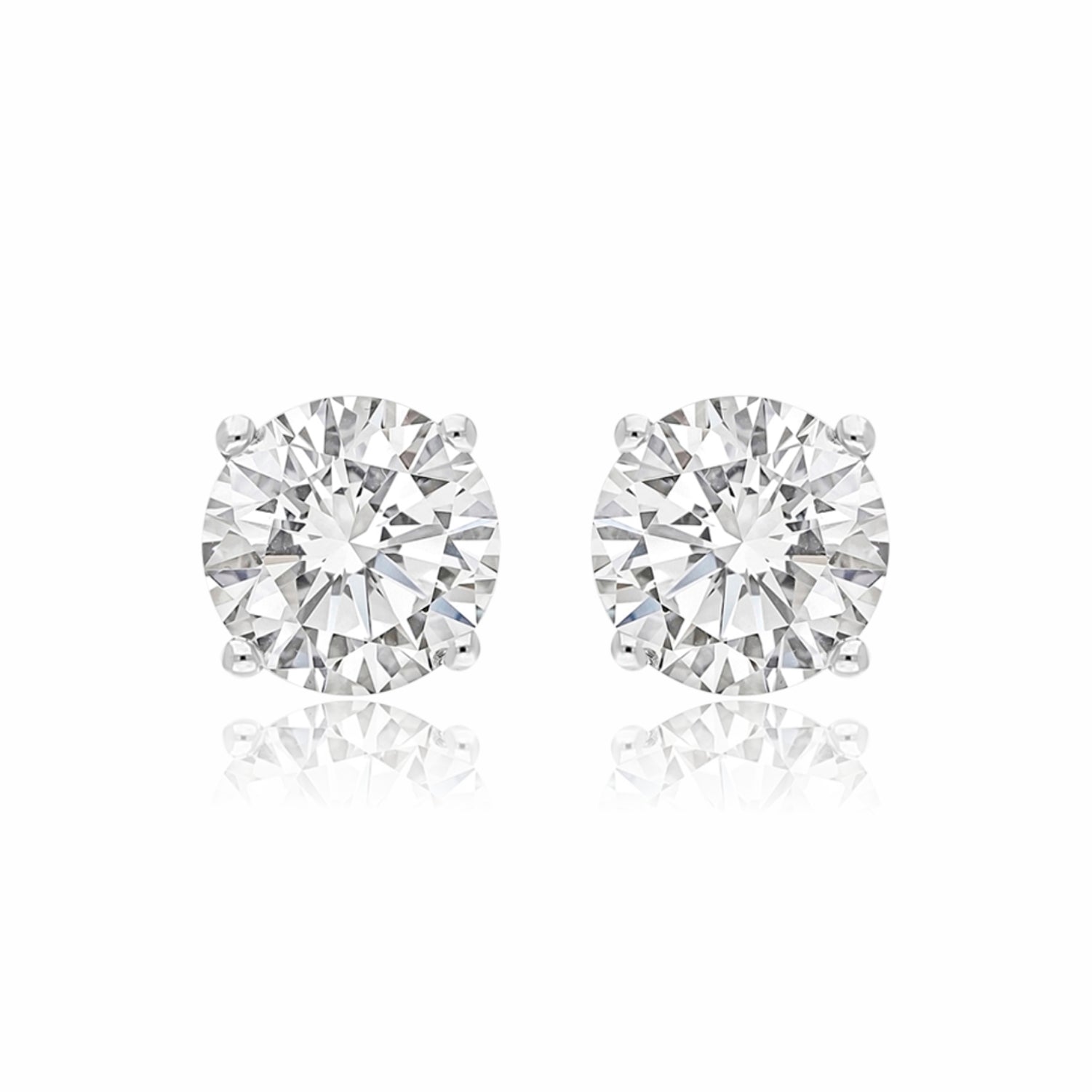 Precision Shine Solitaire Lab Grown Diamond Earrings