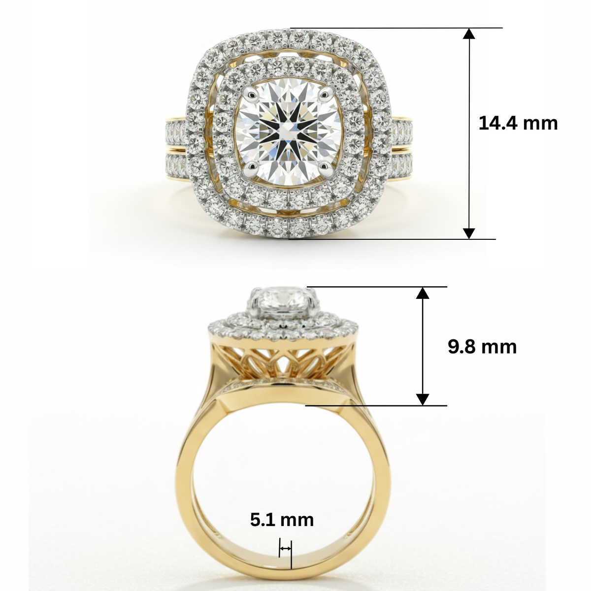 Monumental Solitaire Lab Grown Diamond Ring