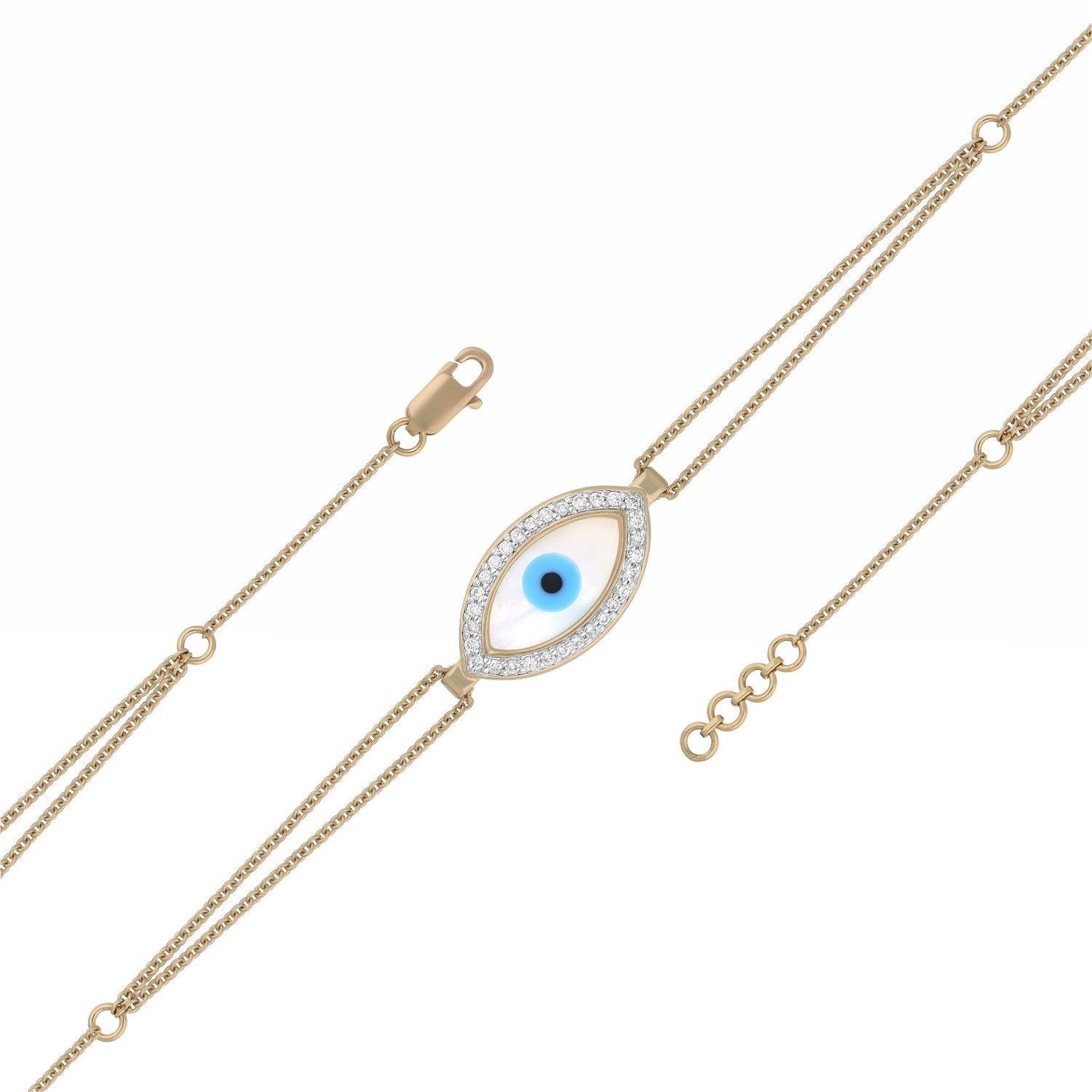 Evil Eye Lab Grown Diamond Bracelet