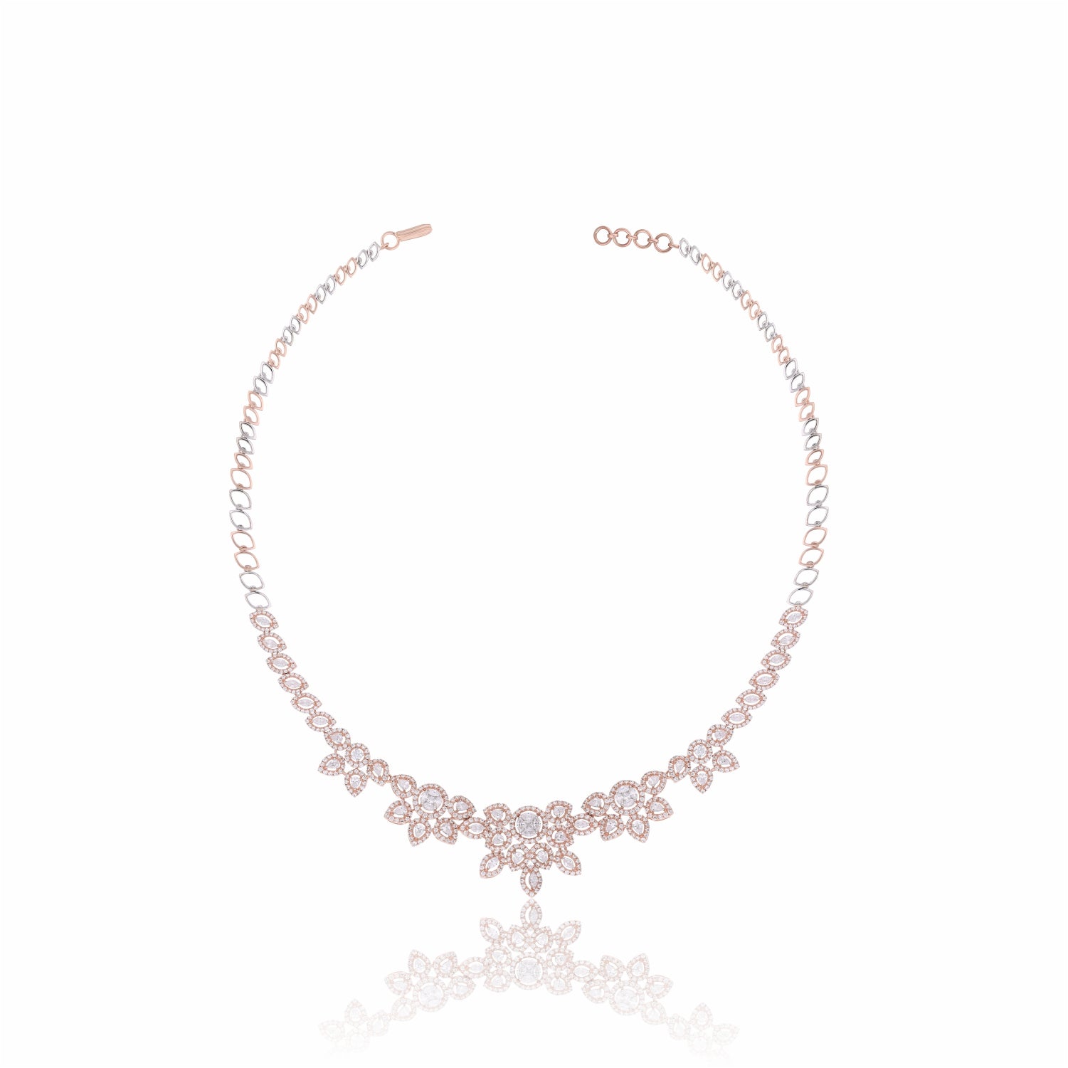 Floral Radiance Lab Grown Diamond Necklace