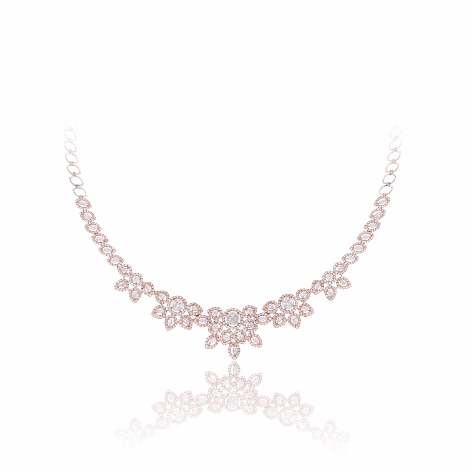 Floral Radiance Lab Grown Diamond Necklace