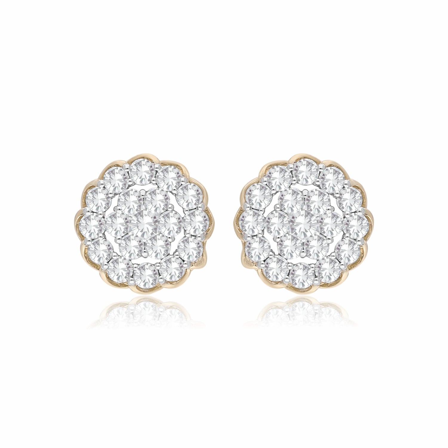Rosette Radiance Lab Grown Diamond Earrings