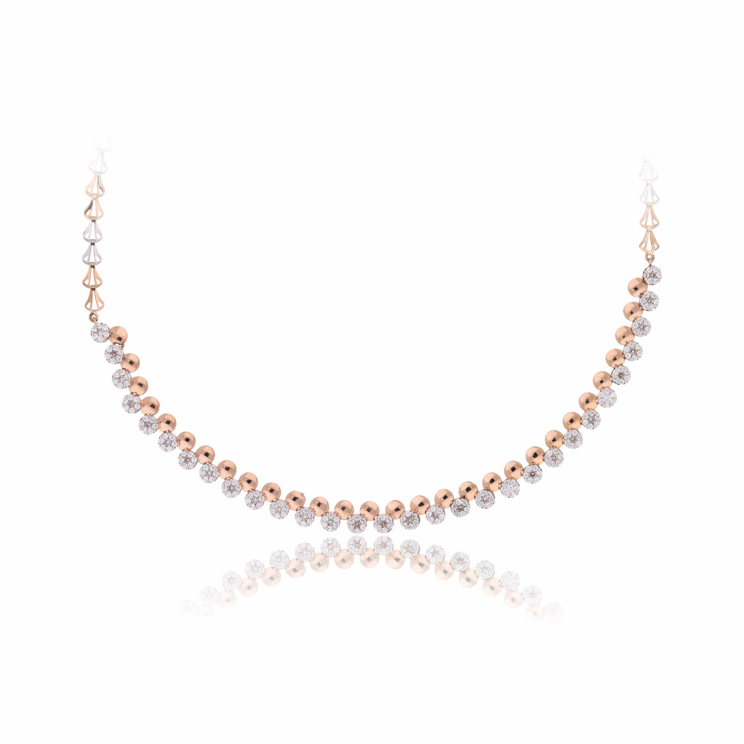Contemporary Lab Grown Diamond Ball Necklace