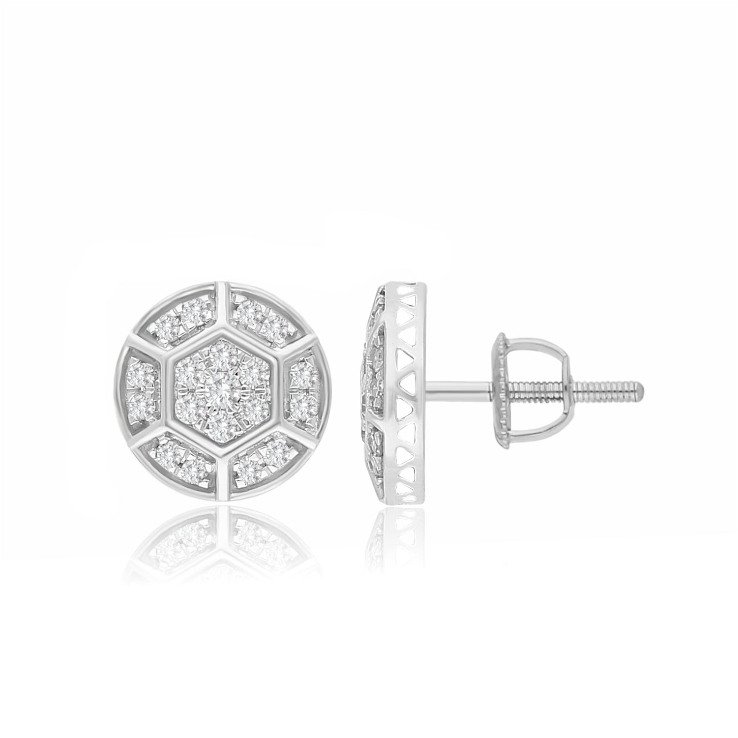 Geometric Sparkle Lab Grown Diamond Earrings
