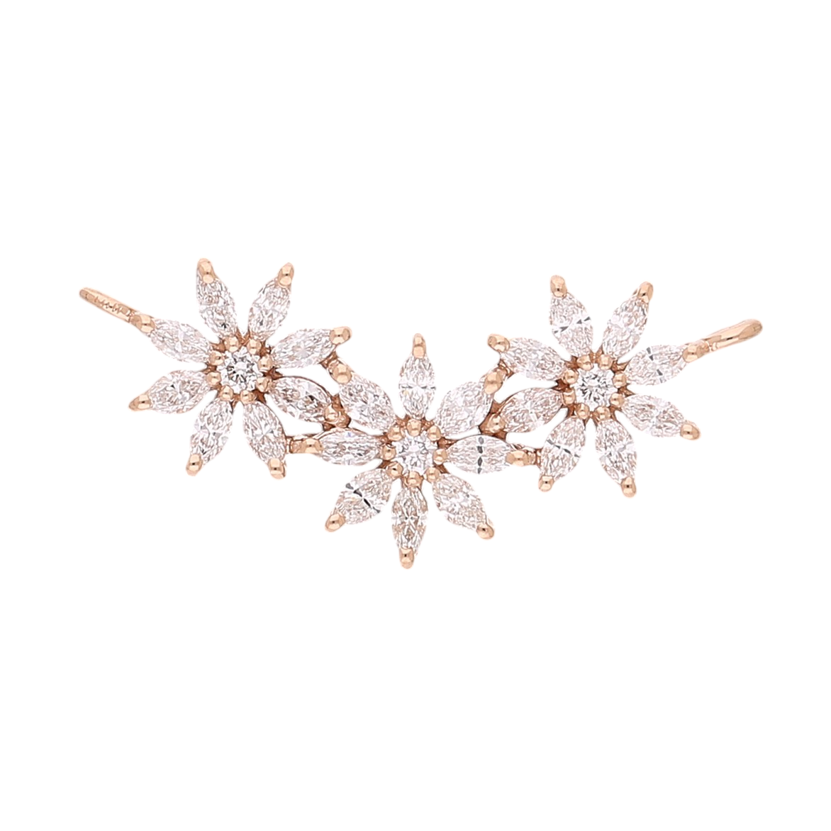Trio Floral Climber Lab Grown Diamond Pendant