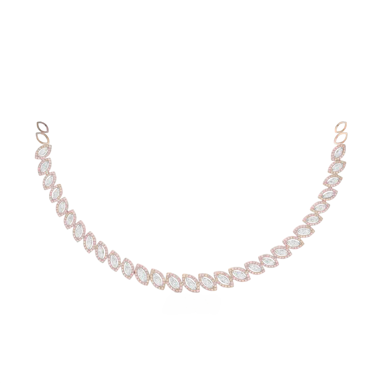 Glimmering Leaves Lab Grown Diamond Necklace