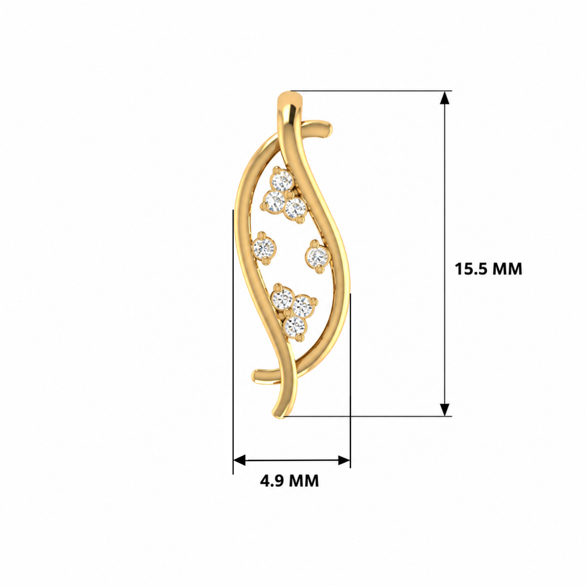 Grace Bloom Gold Plated Lab Grown Diamond Pendant