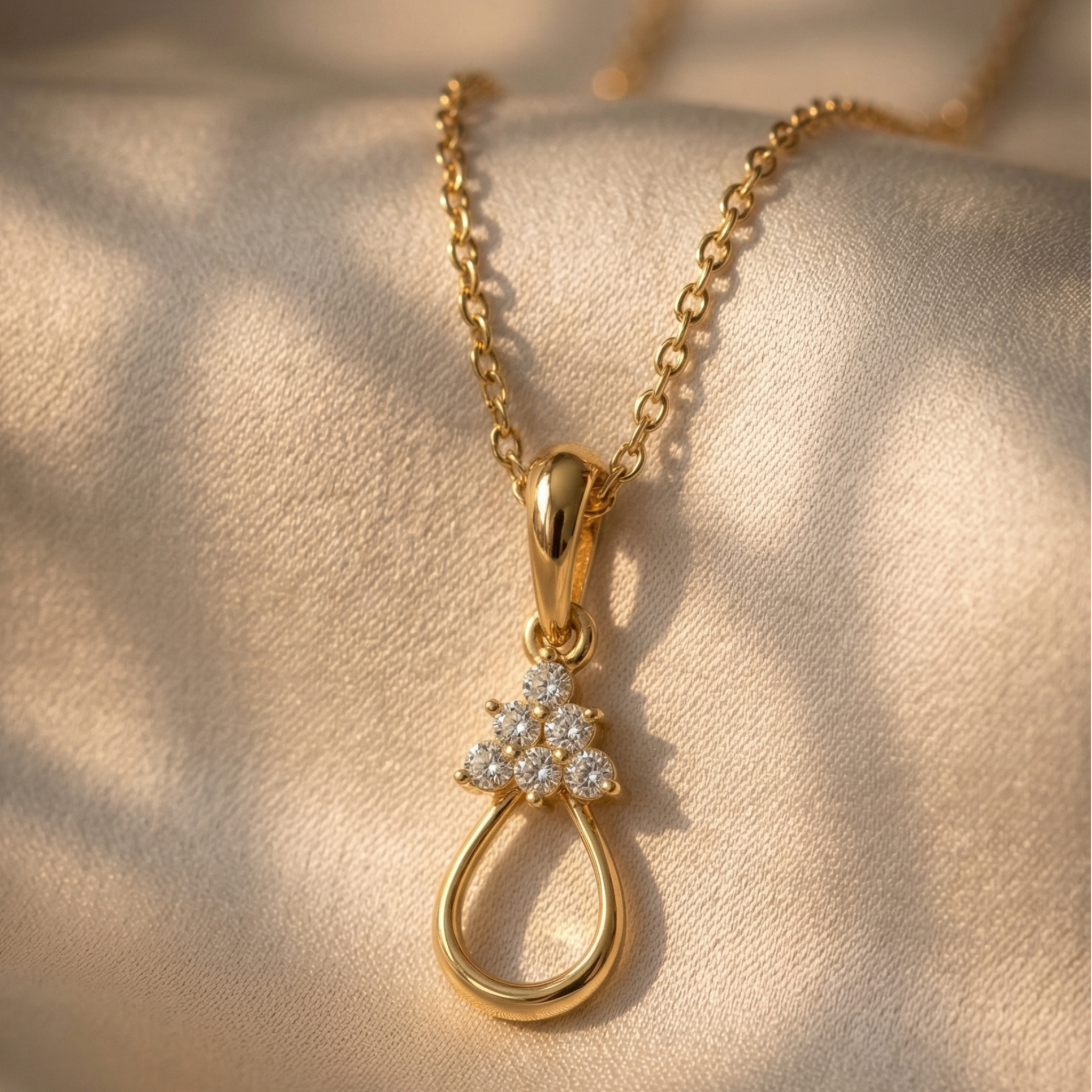 Eternal Ember Gold Plated Lab Grown Diamond Pendant