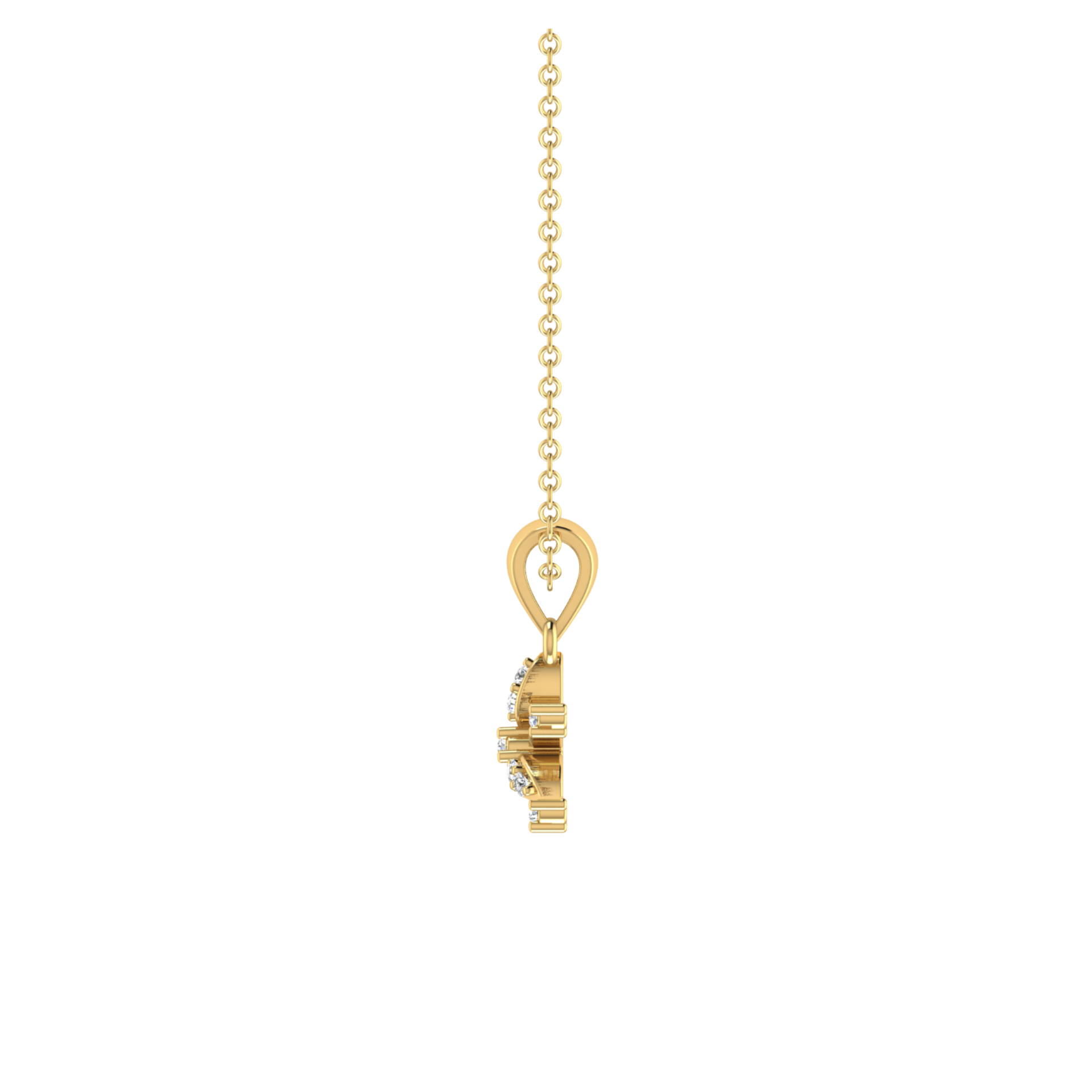 Gilded Snowflake Gold Plated Lab Grown Diamond Pendant