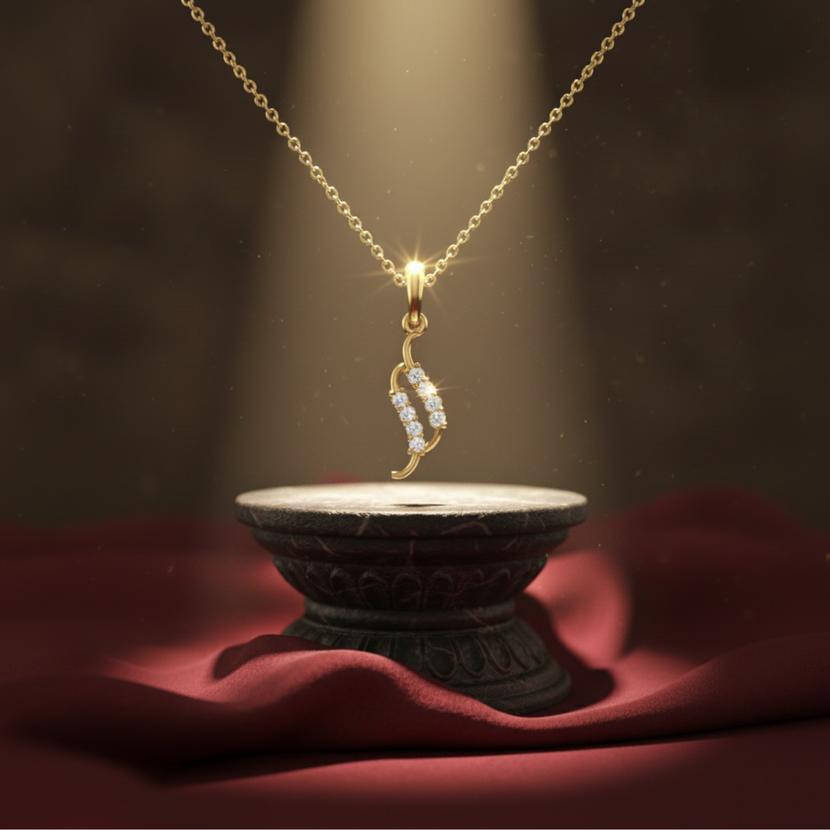 Zephyr Breeze Gold Plated Lab Grown Diamond Pendant