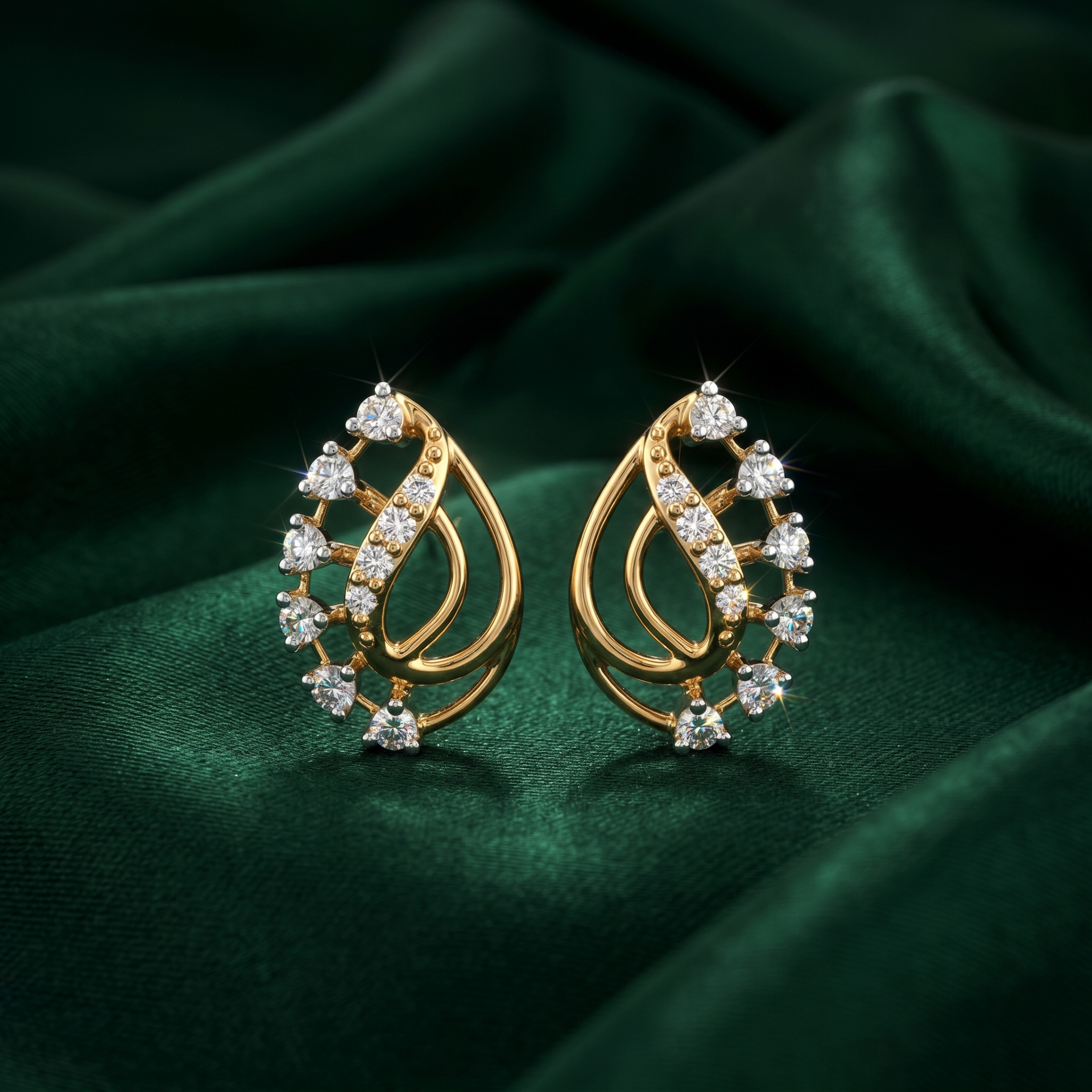 Aurora Twist Elegance Lab Grown Diamond Earrings