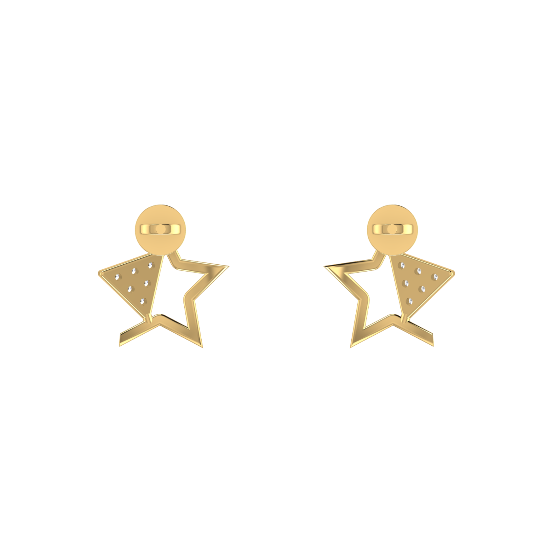 Astraea Studs Gold Plated Lab Grown Diamond Earrings