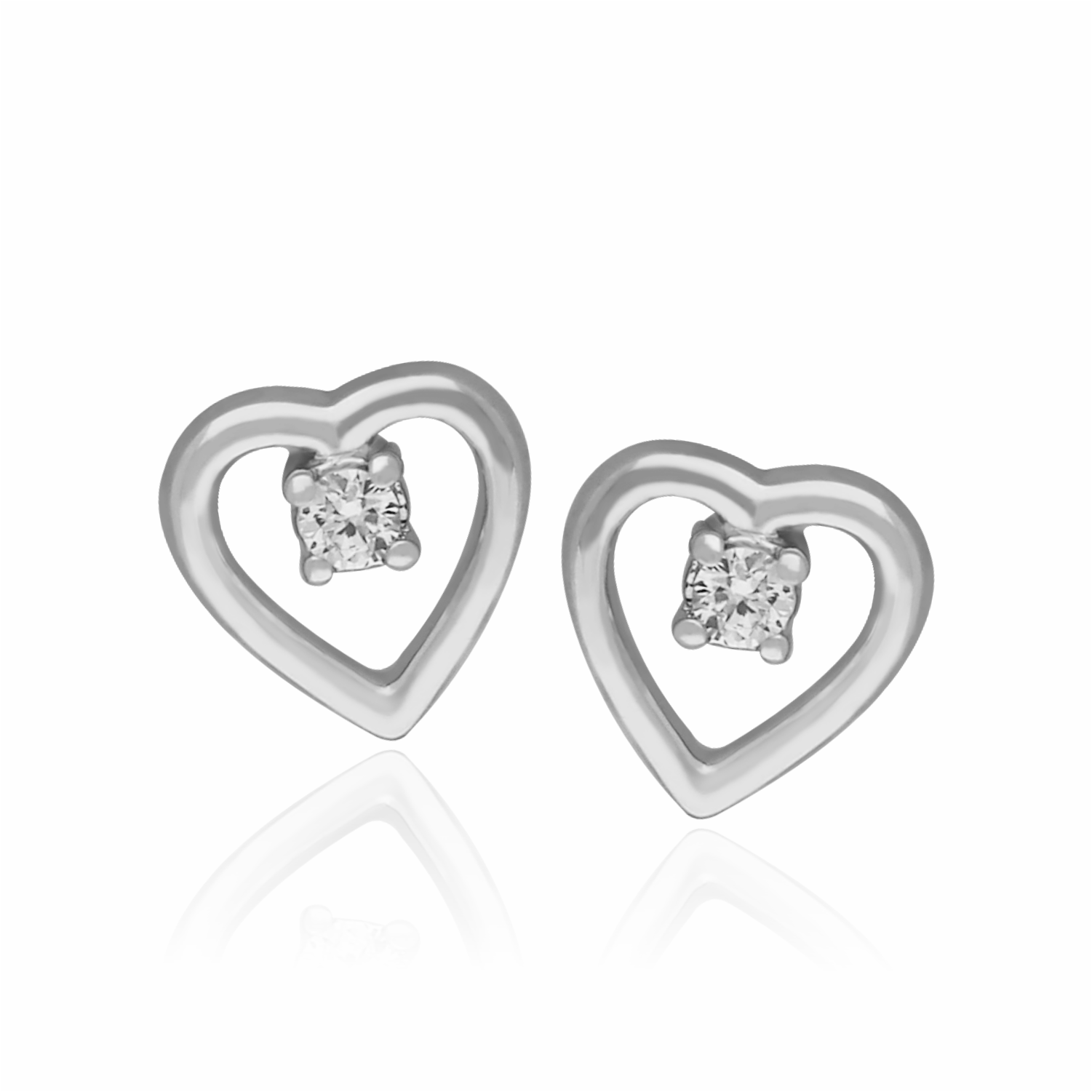 Heart Light Lab Grown Diamond Earrings