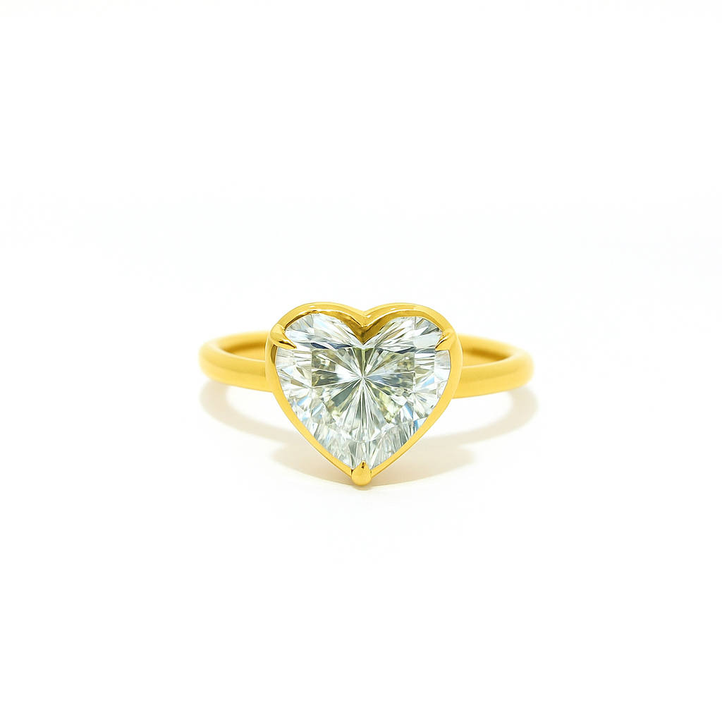 Heartfelt Halo Solitaire Lab Grown Diamond Ring