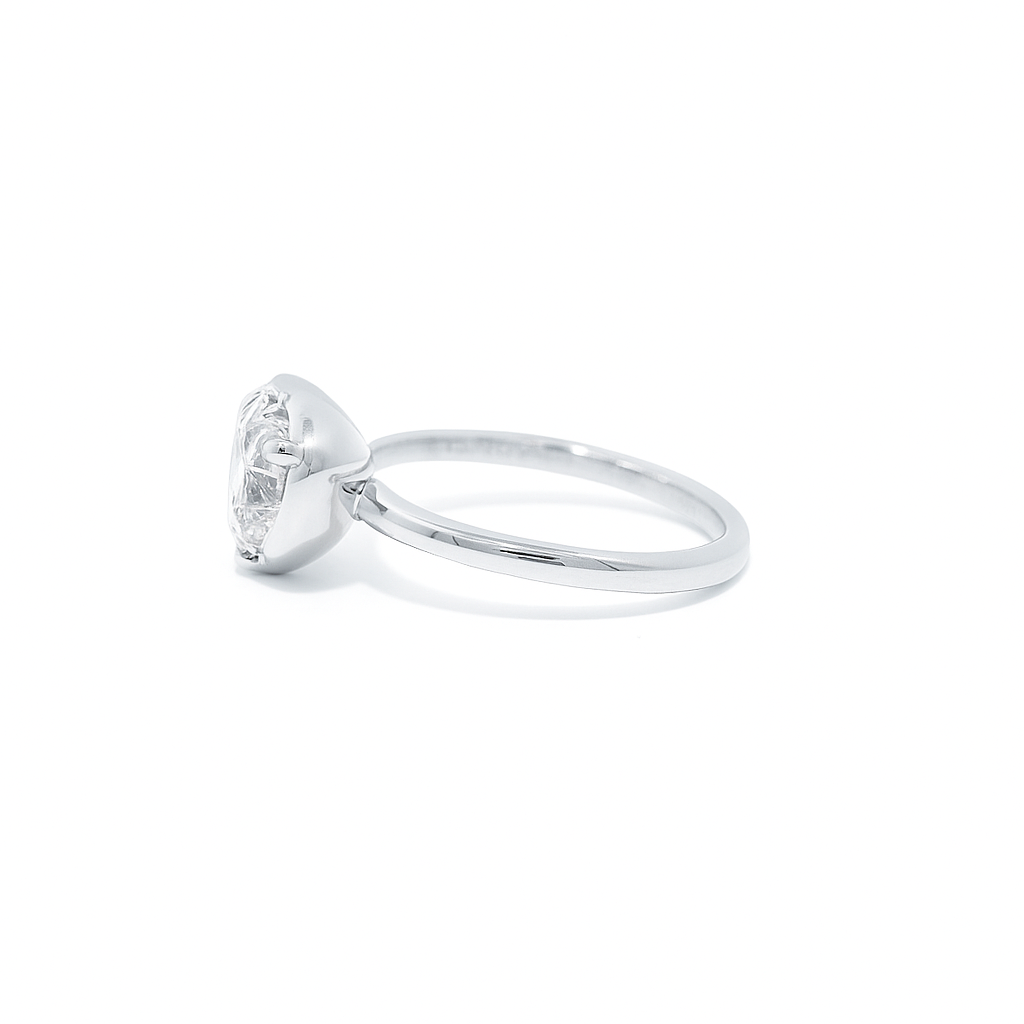 Heartfelt Halo Solitaire Lab Grown Diamond Ring