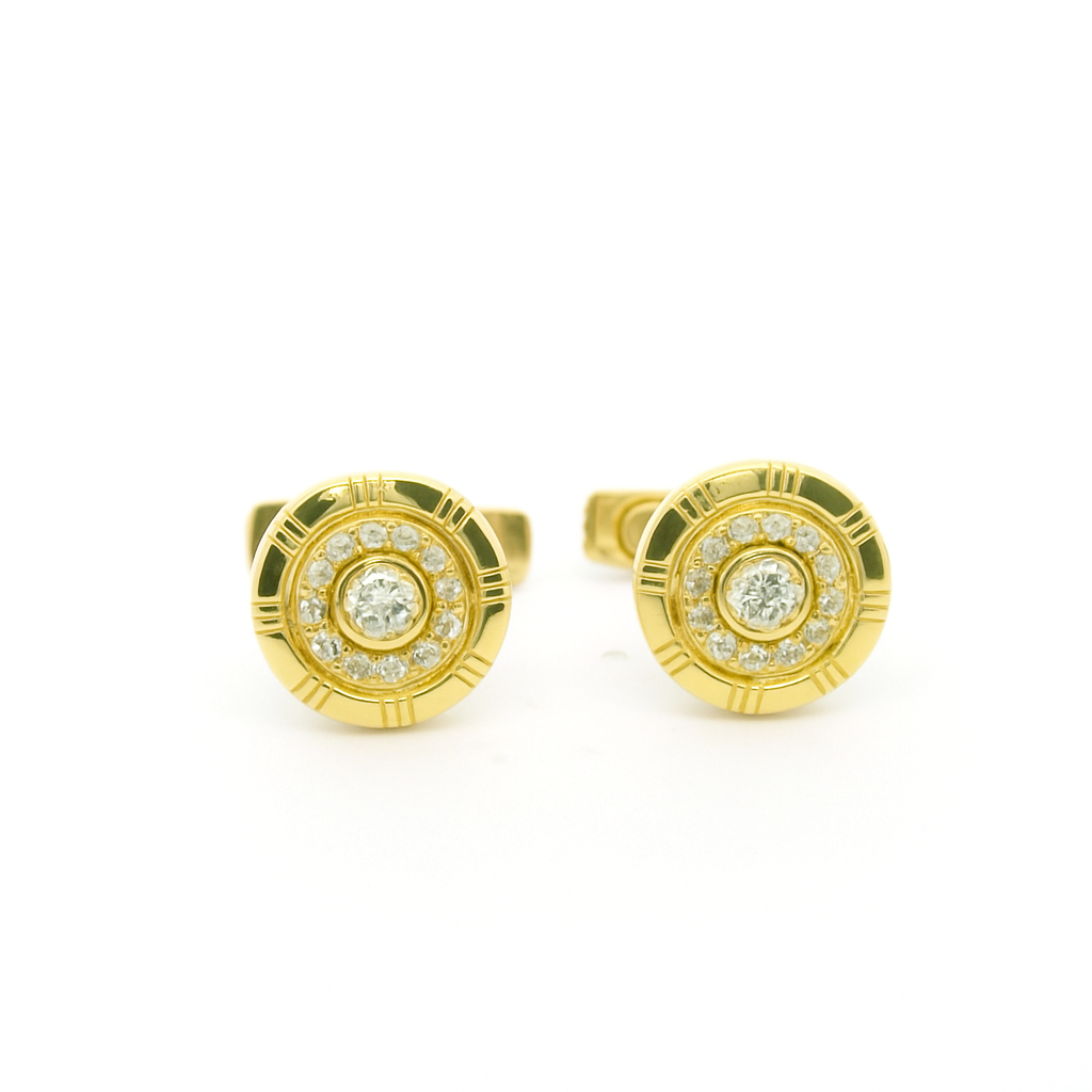 Lab Grown Diamond Halo Cufflinks