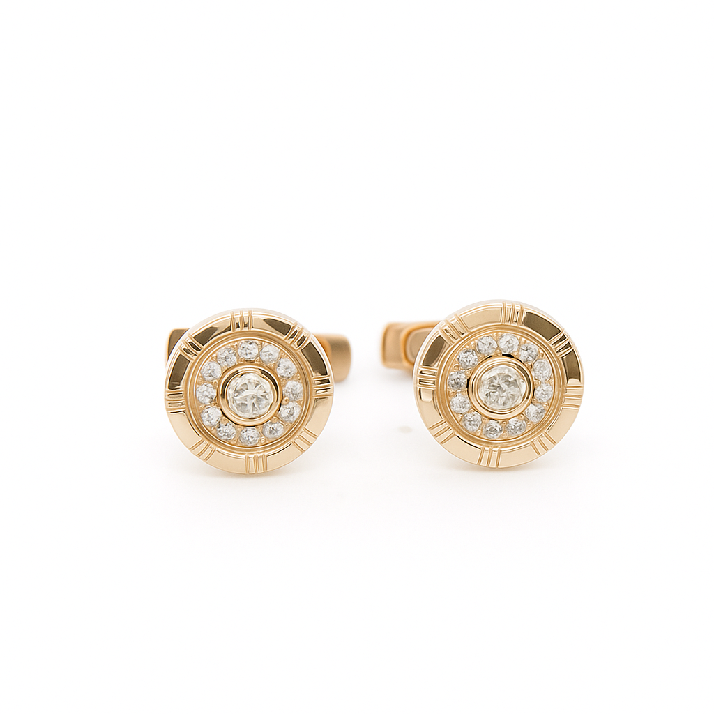 Lab Grown Diamond Halo Cufflinks
