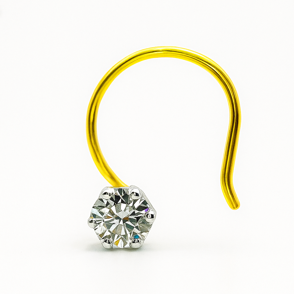 Royal Solitaire Lab Grown Diamond Nosepin