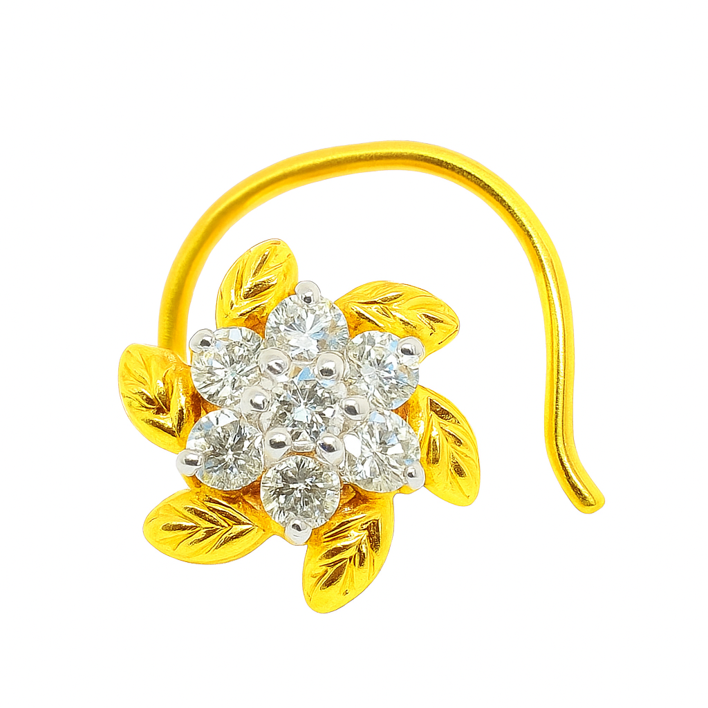 Blooming Elegance Lab Grown Diamond Nosepin