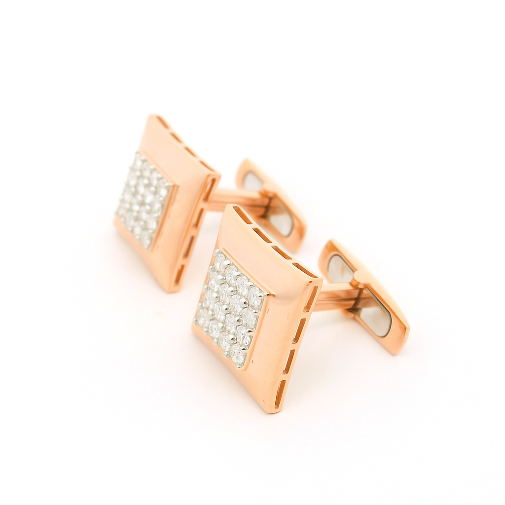 Grid Cuff Lab Grown Diamond Cufflinks