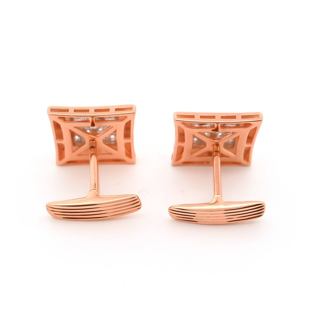 Grid Cuff Lab Grown Diamond Cufflinks