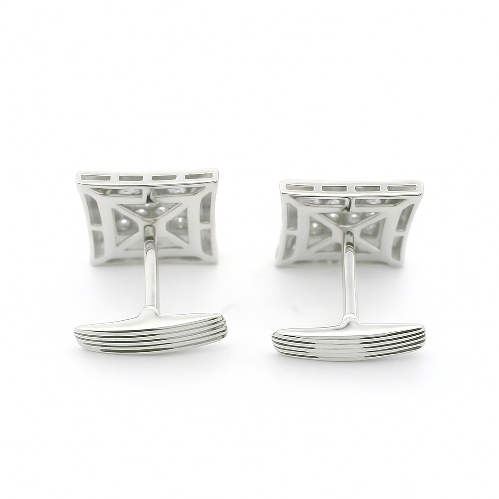 Grid Cuff Lab Grown Diamond Cufflinks