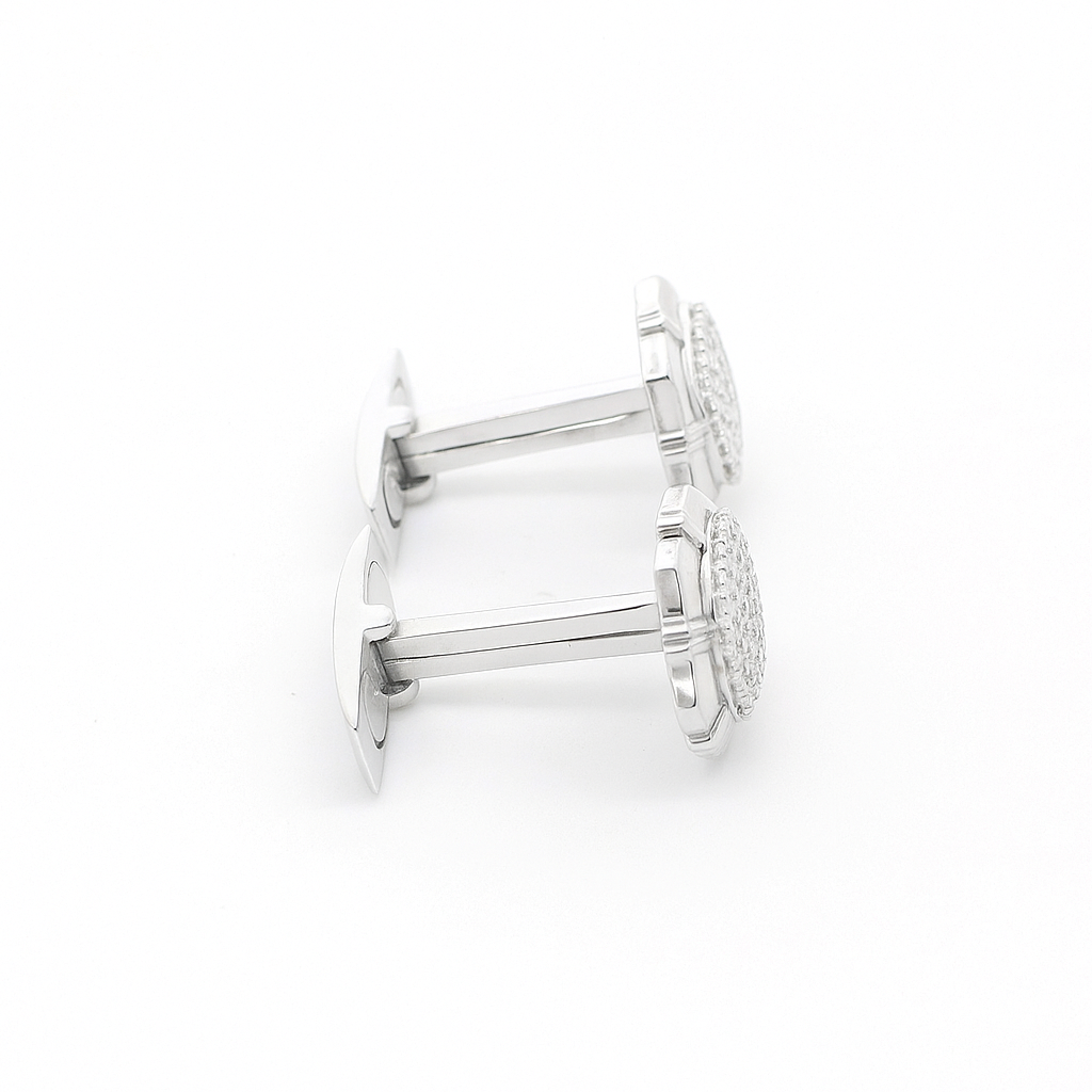 Hex Spark Lab Grown Diamond Cufflinks