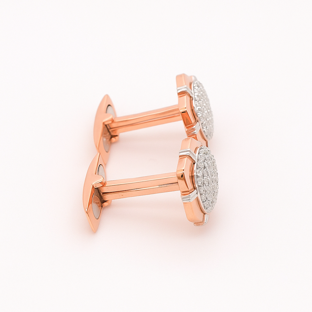 Hex Spark Lab Grown Diamond Cufflinks