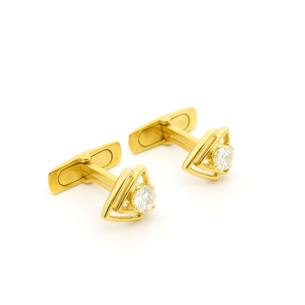 Angle Arc Lab Grown Diamond Cufflinks