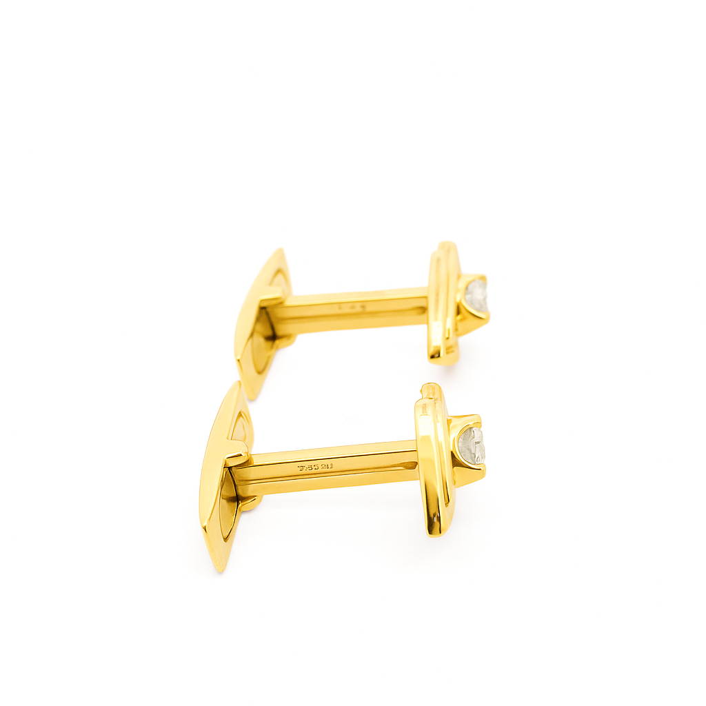 Angle Arc Lab Grown Diamond Cufflinks