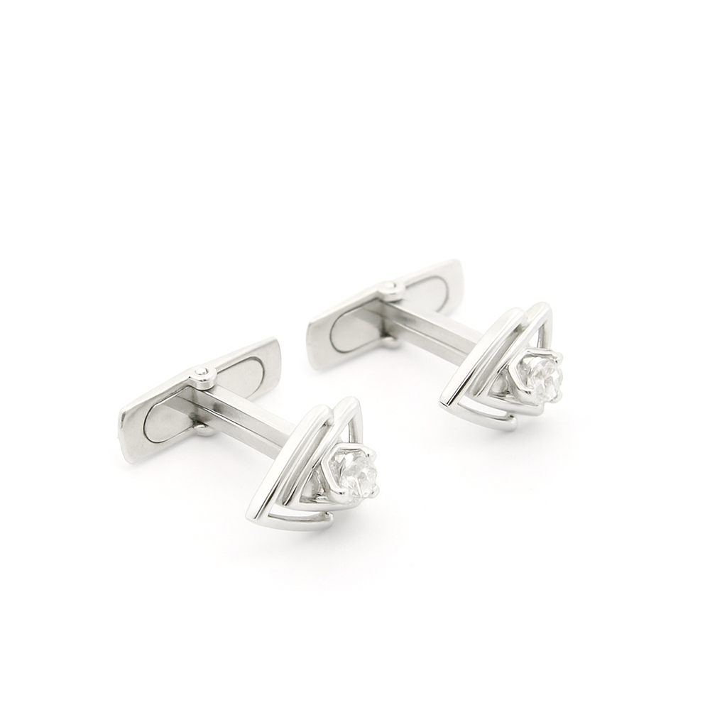 Angle Arc Lab Grown Diamond Cufflinks