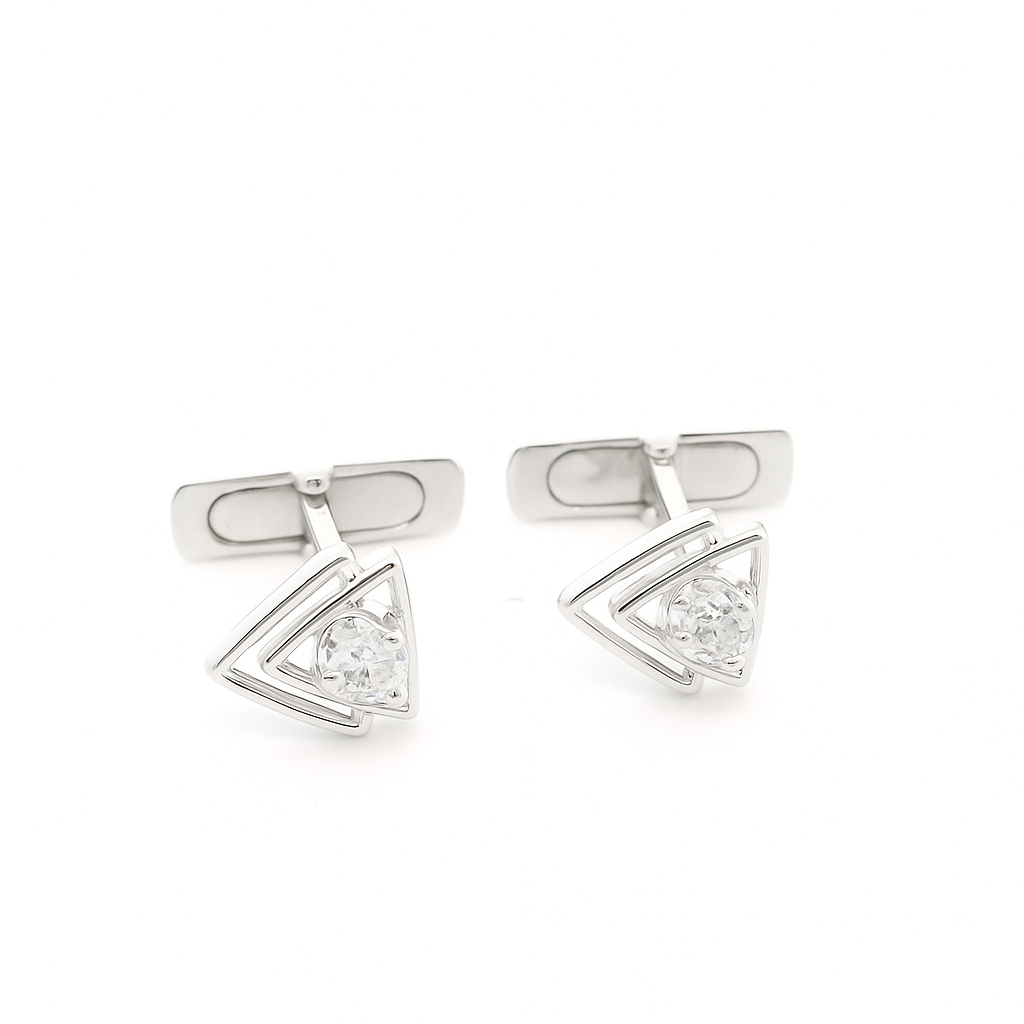 Angle Arc Lab Grown Diamond Cufflinks