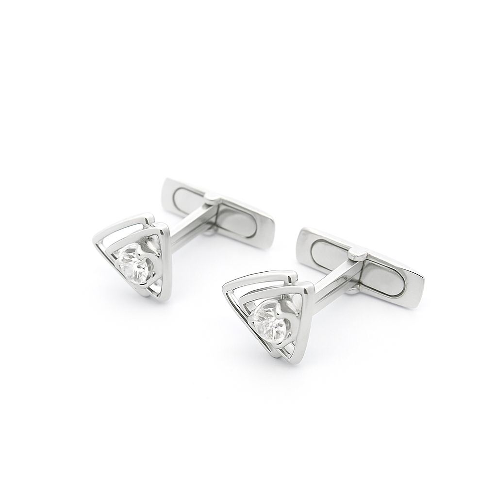 Angle Arc Lab Grown Diamond Cufflinks