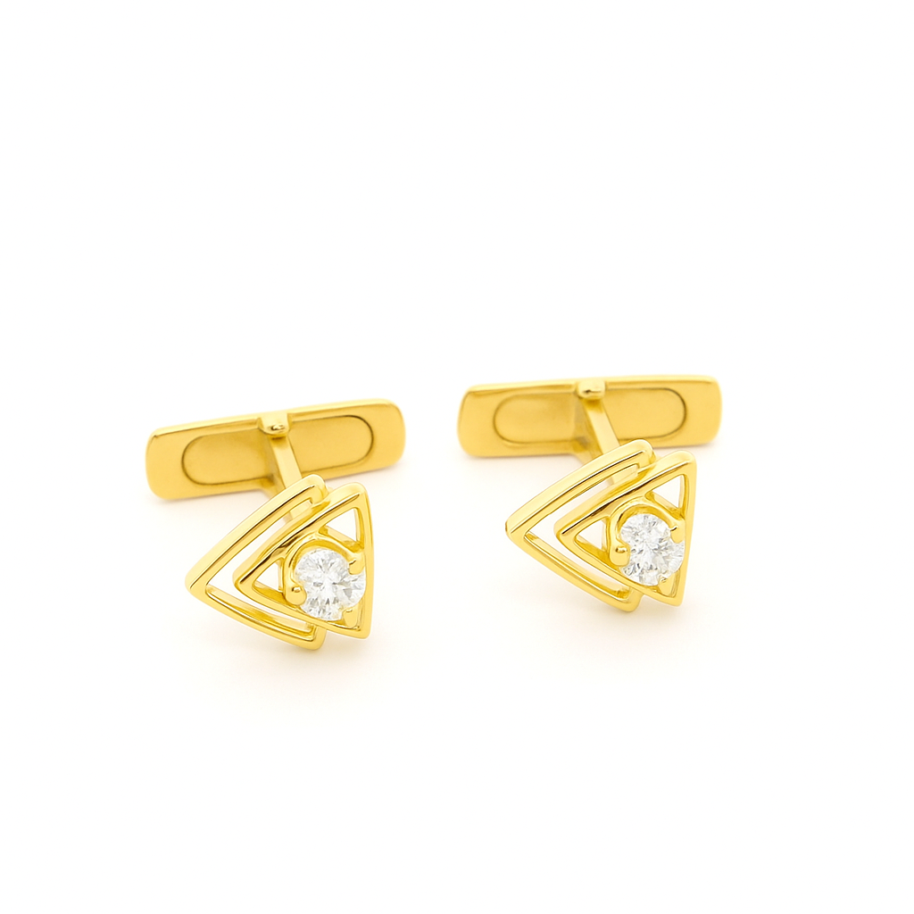Angle Arc Lab Grown Diamond Cufflinks