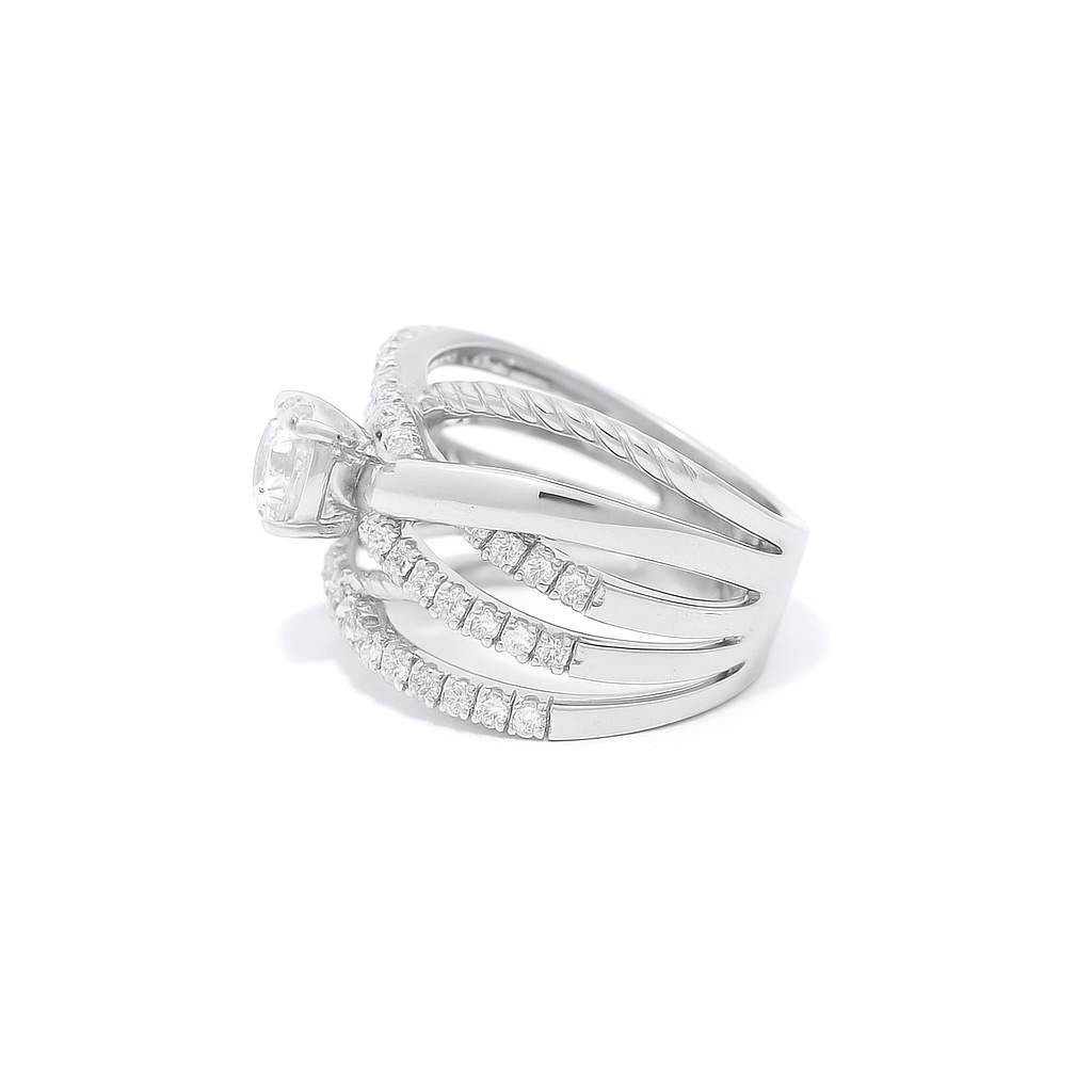 Bold Weave Lab Grown Diamond Ring