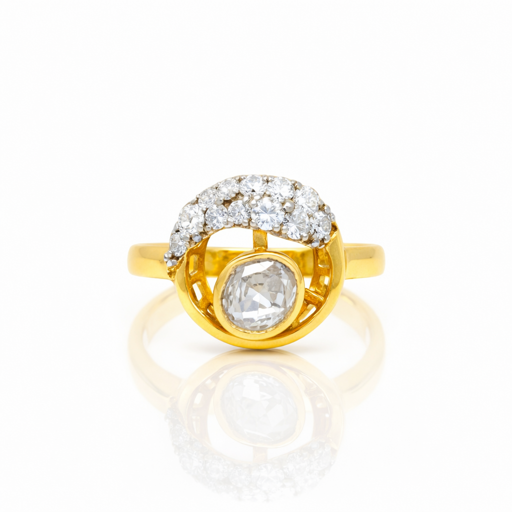 Moonlight Cloud Lab Grown Polki Ring