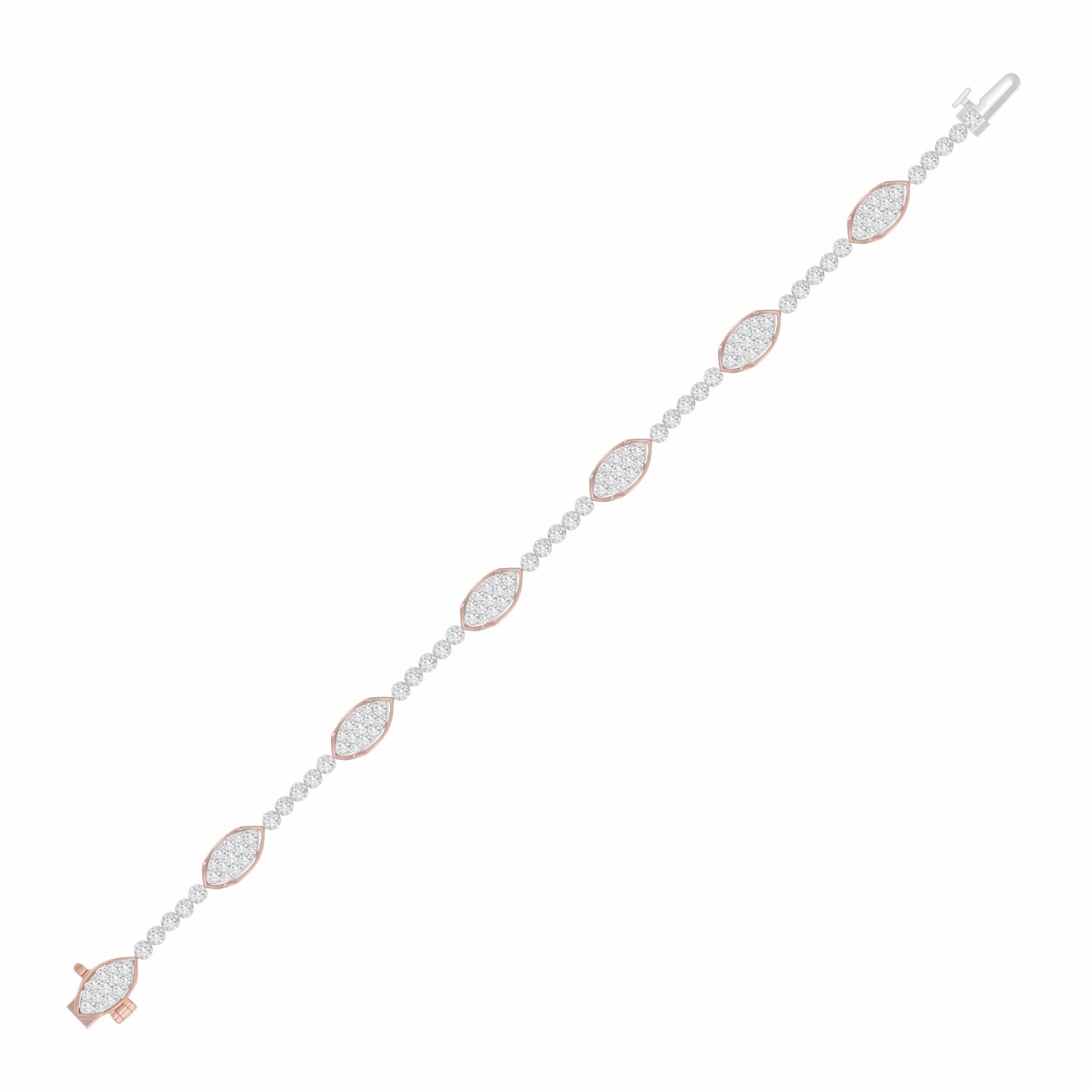 Rosy Starlit Path Lab Grown Diamond Bracelet