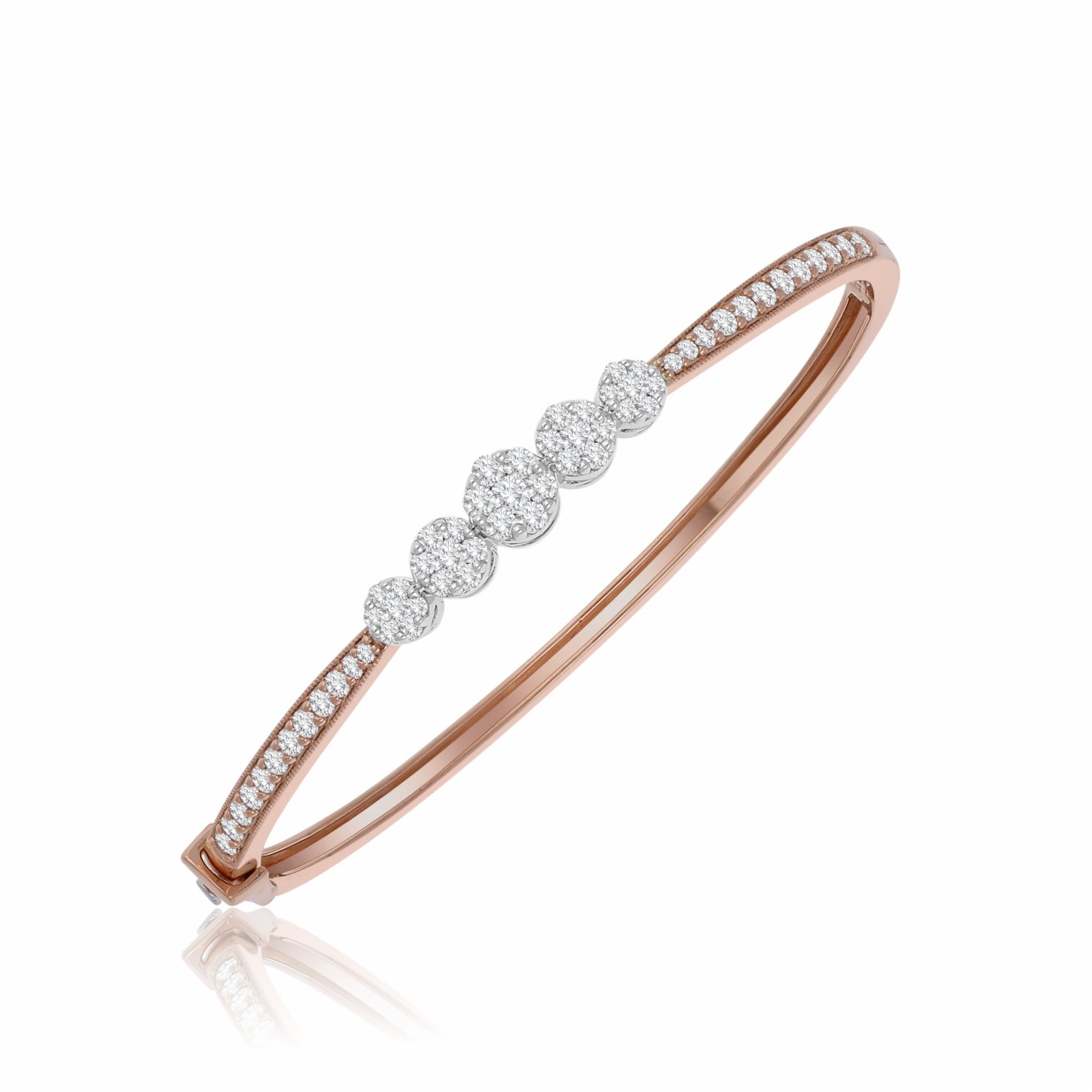 Oval Cluster Lab Grown Diamond Bangle
