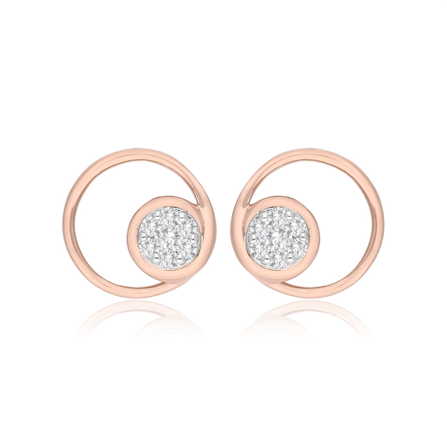 Infinity Circle Lab Grown Diamond Earrings