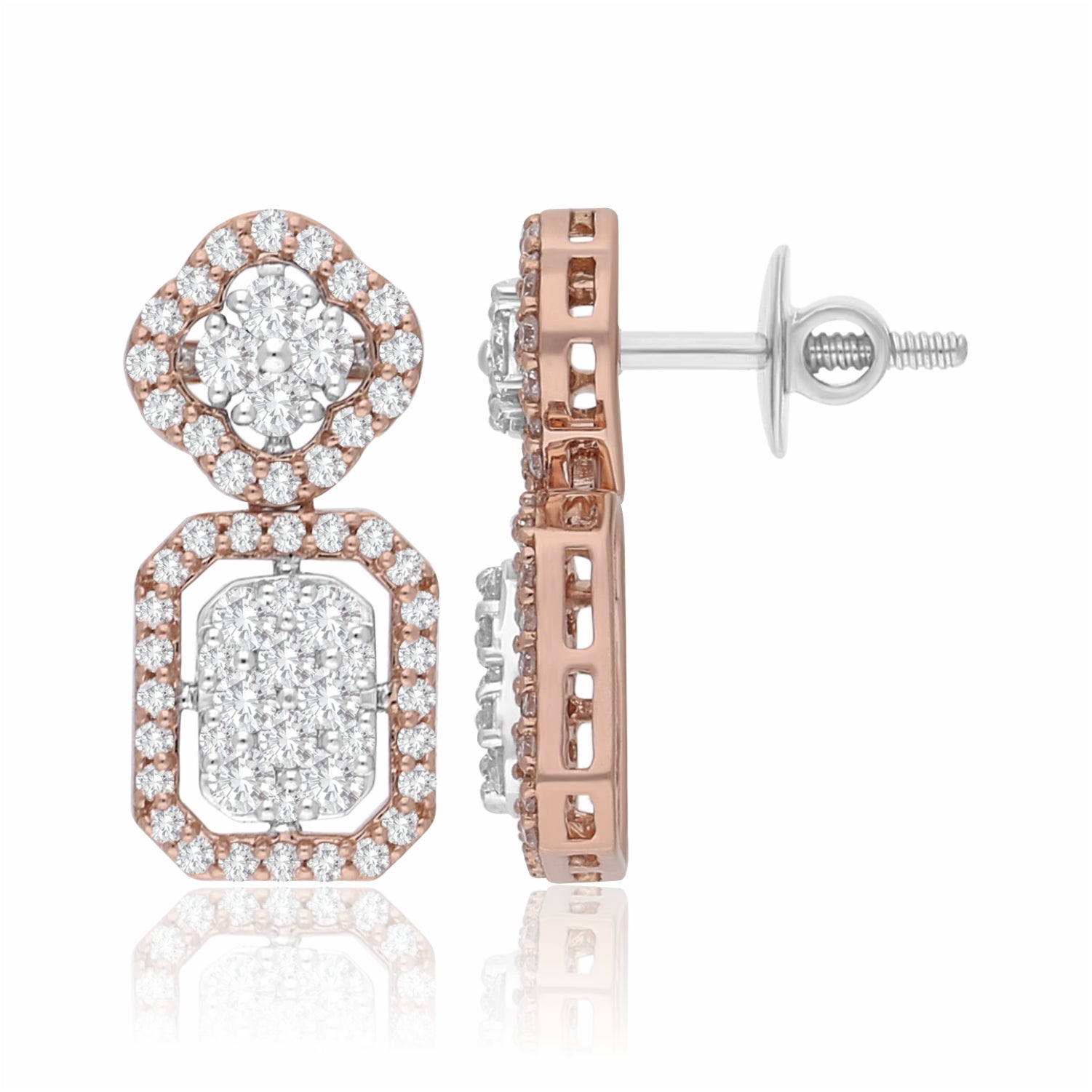Art Deco Lab Grown Diamond Earrings