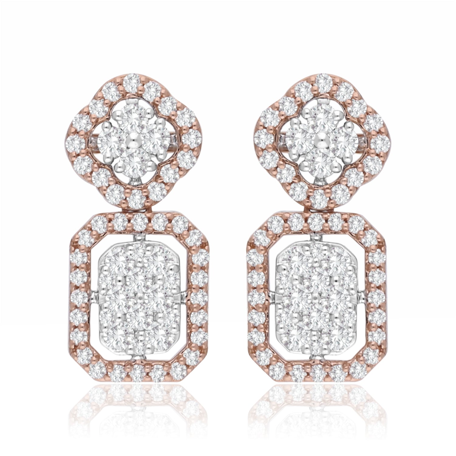 Art Deco Lab Grown Diamond Earrings